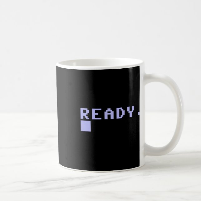 Ready C64 Home Computer 80's Retro Gamer Coder Mem Coffee Mug (Right)