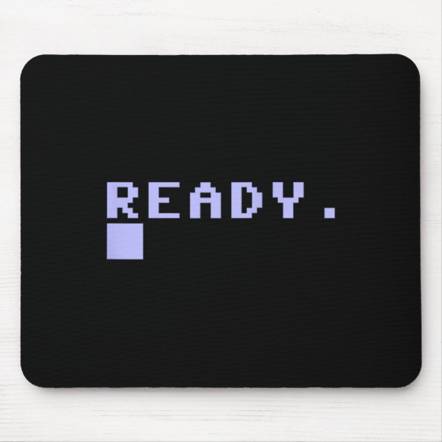 Ready C64 Home Computer 80's Retro Gamer Coder Mem Mouse Mat (Front)