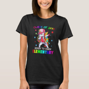 Ready Crush Elementary 2035 Dabbing Unicorn Back T T-Shirt