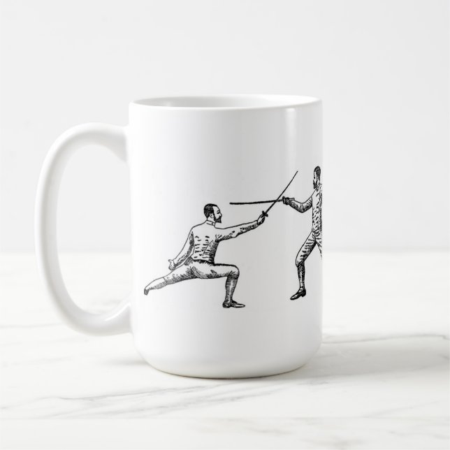 Ready, Fence! Vintage Coffee Mug (Left)