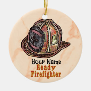 Ready Firefighter Ceramic Tree Decoration