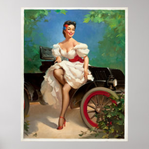 Ready for a Ride Pin Up Poster
