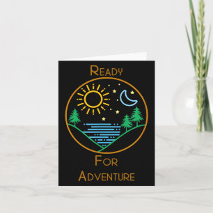 Ready for adventure outdoor hiking nature lover card