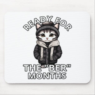 Ready For Ber Months Fall Leaves Autumn Winter Kit Mouse Mat