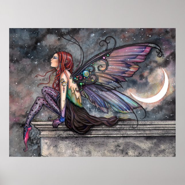 Ready for Flight Mystical Ethereal Fairy Artwork Poster (Front)