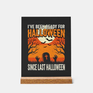 Ready For Halloween Graveyard Design_1 Acrylic Sign