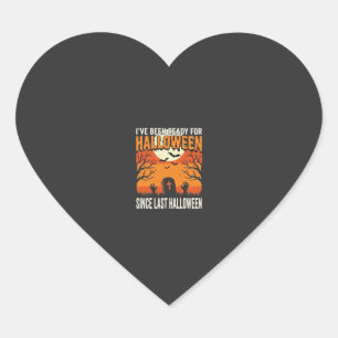 Ready For Halloween Graveyard Design_1 Heart Sticker