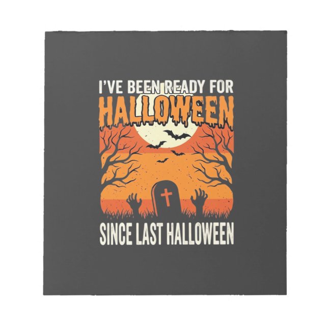 Ready For Halloween Graveyard Design_1 Notepad (Front)