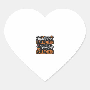 Ready For Halloween Since Last Halloween Vintage S Heart Sticker