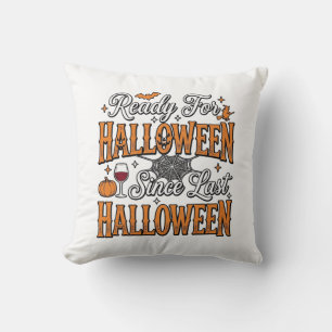 Ready For Halloween Vintage Engraving Shirt Design Cushion
