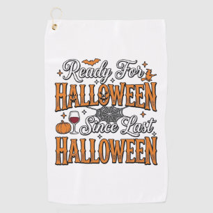 Ready For Halloween Vintage Engraving Shirt Design Golf Towel