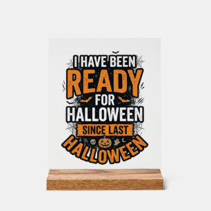 Ready For Halloween Vintage Spooky Shirt Design_1 Acrylic Sign