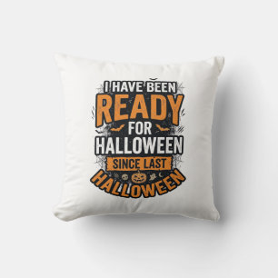 Ready For Halloween Vintage Spooky Shirt Design_1 Cushion