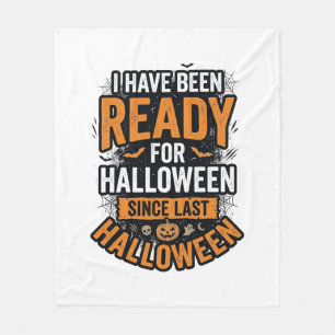 Ready For Halloween Vintage Spooky Shirt Design_1 Fleece Blanket