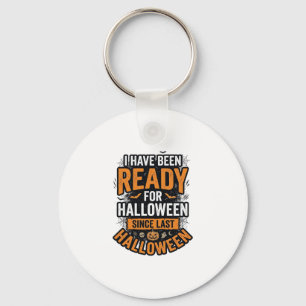 Ready For Halloween Vintage Spooky Shirt Design_1 Key Ring
