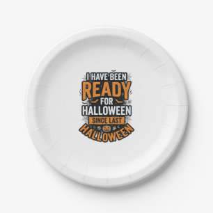 Ready For Halloween Vintage Spooky Shirt Design_1 Paper Plate