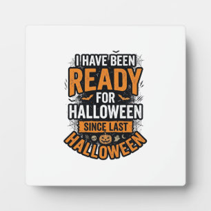 Ready For Halloween Vintage Spooky Shirt Design_1 Plaque