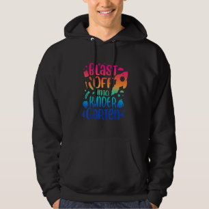 Ready For Kindergarten Tie Dye Blast Off Into Kind Hoodie
