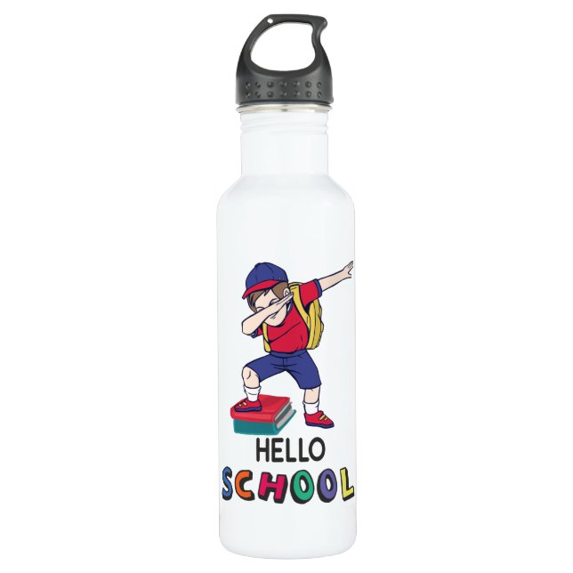 Ready for online school 710 ml water bottle (Front)