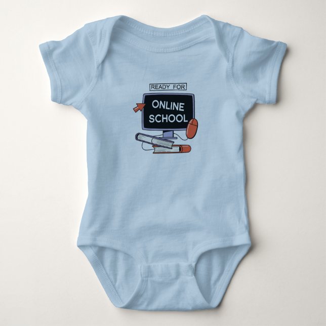 Ready for Online School Baby Bodysuit (Front)