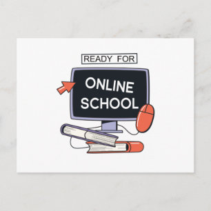 Ready for Online School Postcard