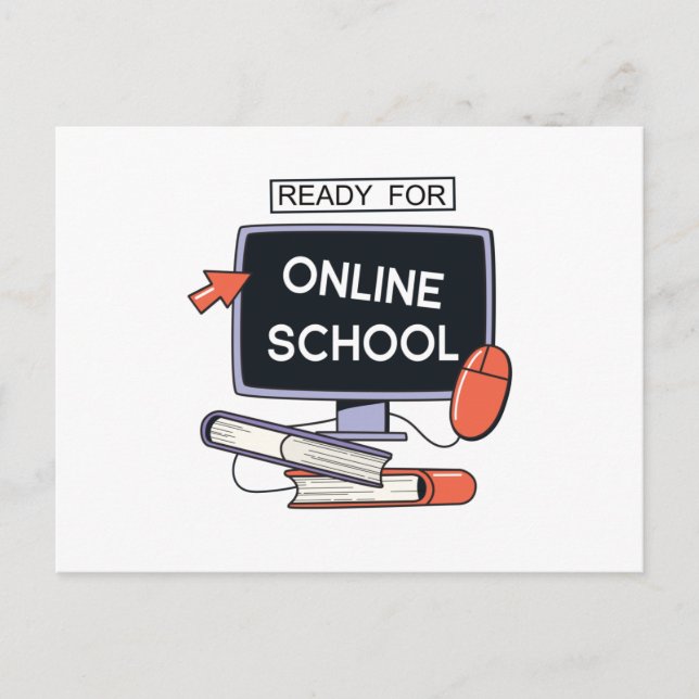 Ready for Online School Postcard (Front)