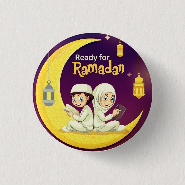 Ready For Ramadan 3 Cm Round Badge (Front)