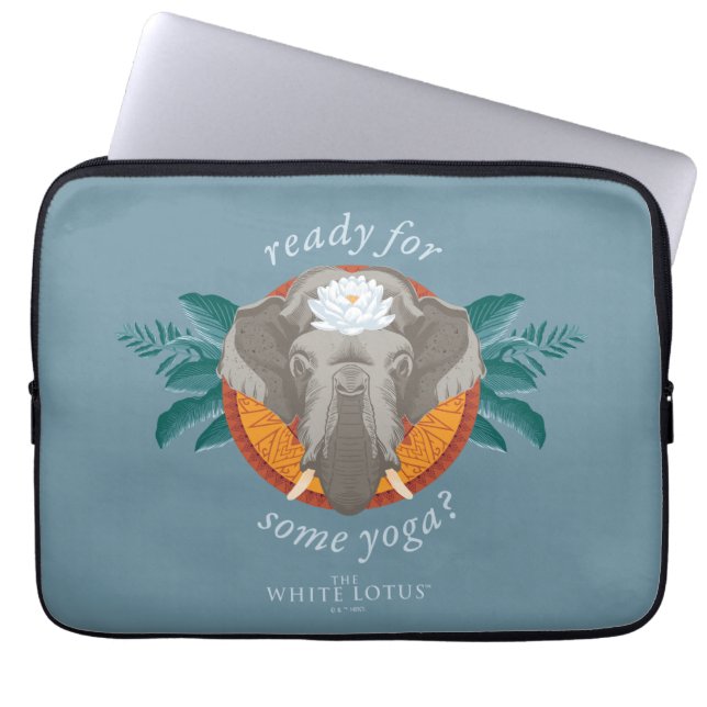 Ready for Some Yoga? - The White Lotus Laptop Sleeve (Front)