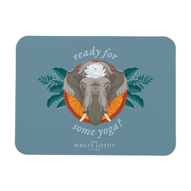 Ready for Some Yoga? - The White Lotus Magnet (Horizontal)