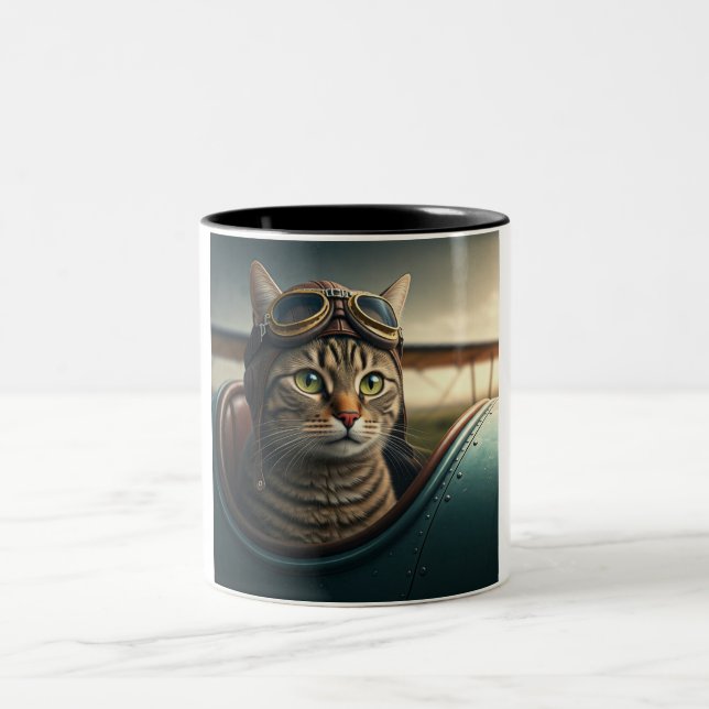 Ready for Takeoff: A Purrfect Pilot Cat Mug (Center)