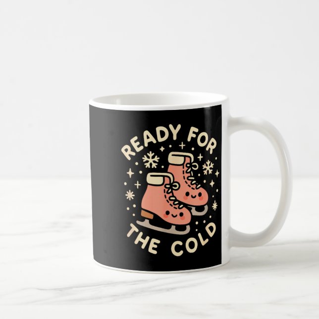 Ready For The Cold Funny Cute Ice Skates  Coffee Mug (Right)