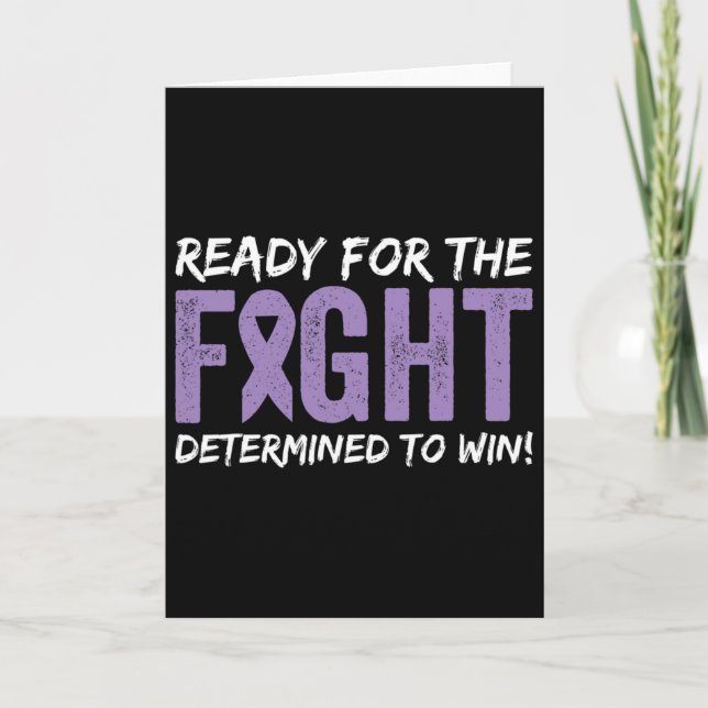 Ready For The Fight Determined To Win World Cancer Card (Front)