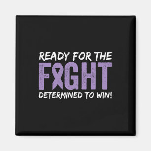 Ready For The Fight Determined To Win World Cancer Magnet