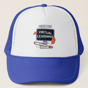 Ready for virtual learning trucker hat