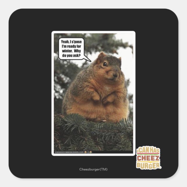 Ready for winter square sticker (Front)