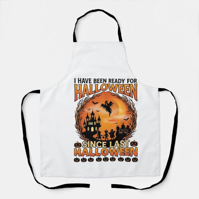 Ready Halloween Since Last Haunted Castle Ghost Ki Apron (Front)