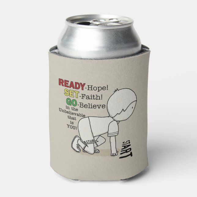 Ready, Set, Go Believe! Can Cooler (Can Front)