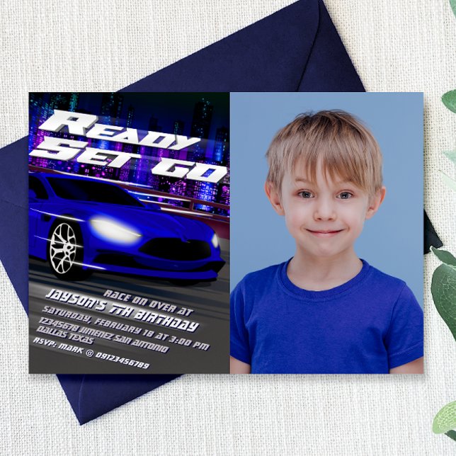 Ready Set Go with Picture  Invitation (Creator Uploaded)