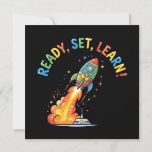 Ready Set Learn Rocket Back to School Invitation