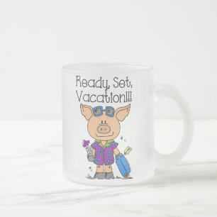 Ready Set Vacation Frosted Glass Coffee Mug