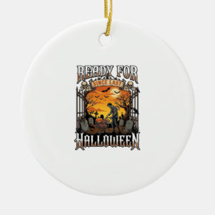 Ready Since Last Halloween Zombie Shopping Cart Gr Ceramic Tree Decoration