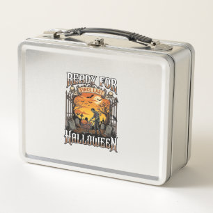 Ready Since Last Halloween Zombie Shopping Cart Gr Metal Lunch Box