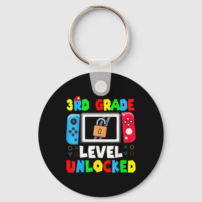 Ready To 3rd Grade Gamer First Day Of School Boy G Key Ring (Front)