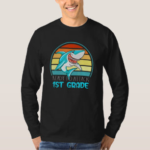 Ready To Attack 1st Grade Vitage Retro Shark T-Shirt