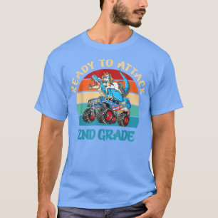 Ready To Attack 2nd Grade Unicorn Dinosaur Monster T-Shirt