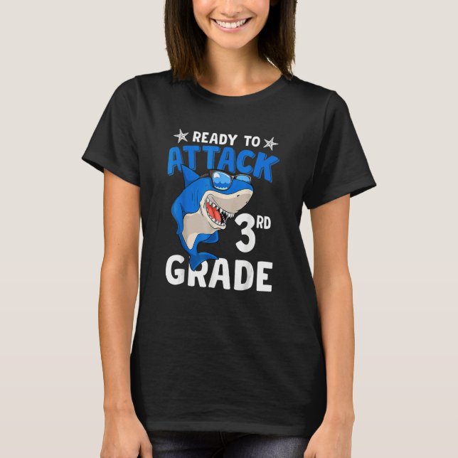 Ready To Attack 3rd Grade Boys Back To School T-Shirt (Front)