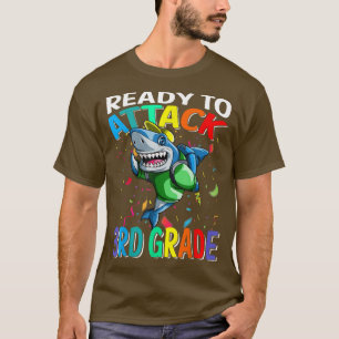Ready To Attack 3rd Grade Shark Back To School T-Shirt