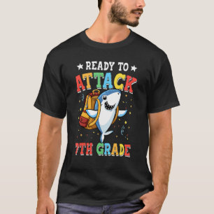 Ready To Attack 7th Grade Shark Back To School T-Shirt