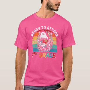 Ready To Attack 7th Grade Teacher Kids Back To Sch T-Shirt