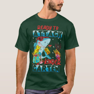 Ready To Attack Kindergarten Back To School Shark T-Shirt